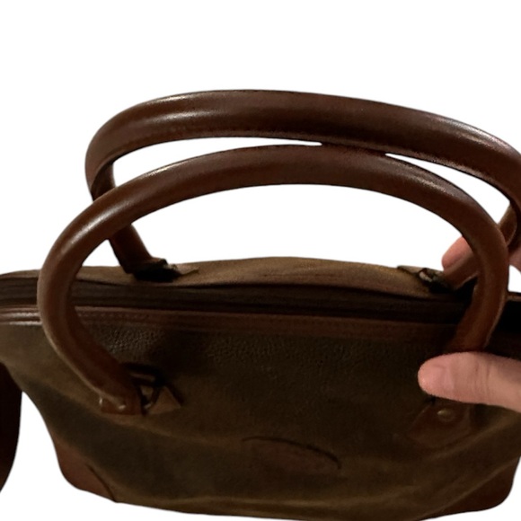 Natural Concept Made for the John Lewis Partnership London Leather Top Carry Bag - Picture 8 of 13